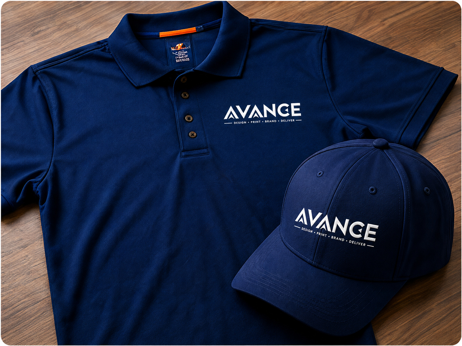 Branded golf shirt